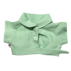 بلوز عروسک گره دار سبز کمرنگ